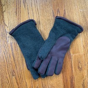NWOT Orvis leather and wool gloves